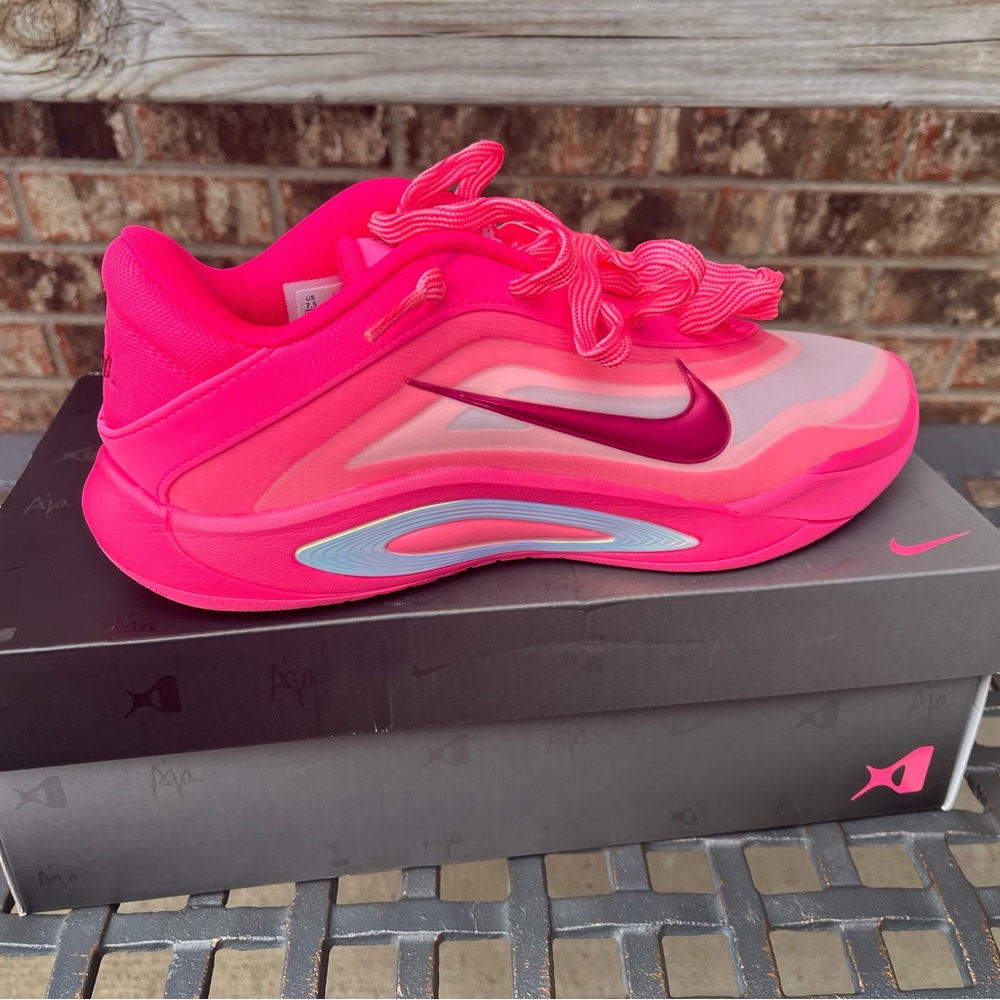 Nike Aja Wilson A’ One Hot Pink and Red Sneakers